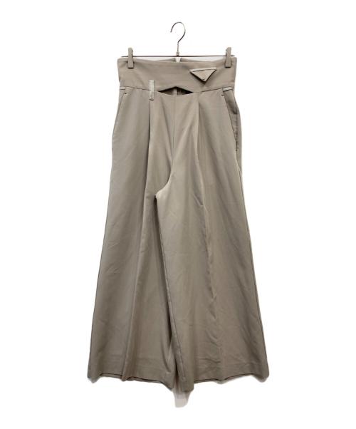 AULA AILA（アウラアイラ）AULA AILA (アウラアイラ) チェーンサスペンダーハイウエストパンツ グレー サイズ:1の古着・服飾アイテム