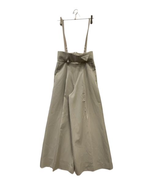 AULA AILA（アウラアイラ）AULA AILA (アウラアイラ) チェーンサスペンダーハイウエストパンツ グレー サイズ:1の古着・服飾アイテム