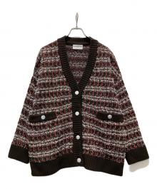 Vin（ヴィン）の古着「ラメツイードカーディガン」｜ブラウン