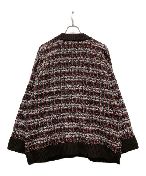 Vin（ヴィン）vin (ヴィン) ラメツイードカーディガン ブラウン サイズ:38の古着・服飾アイテム