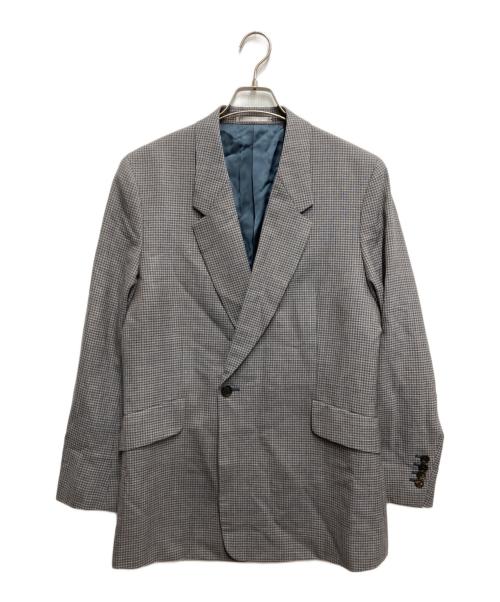 PAUL SMITH（ポールスミス）PAUL SMITH (ポールスミス) マイクロチェック セミダブル1B ジャケット ブルー サイズ:Lの古着・服飾アイテム