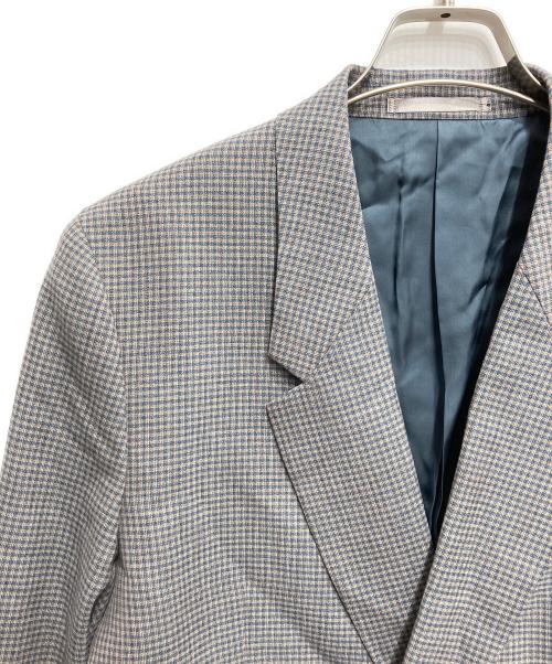 PAUL SMITH（ポールスミス）PAUL SMITH (ポールスミス) マイクロチェック セミダブル1B ジャケット ブルー サイズ:Lの古着・服飾アイテム