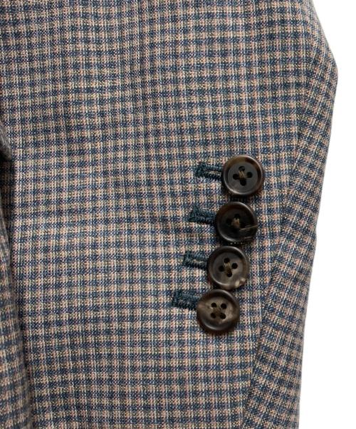 PAUL SMITH（ポールスミス）PAUL SMITH (ポールスミス) マイクロチェック セミダブル1B ジャケット ブルー サイズ:Lの古着・服飾アイテム