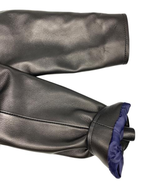 PS Paul Smith（ＰＳポールスミス）PS Paul Smith (ＰＳポールスミス) シープスキン ダブルライダースジャケット ブラック サイズ:Lの古着・服飾アイテム