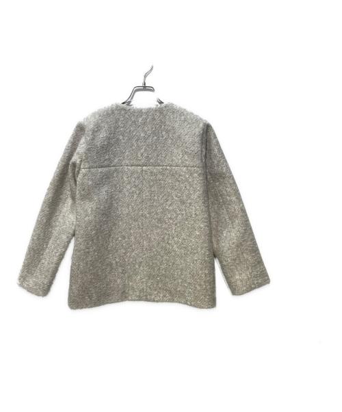 INDIVI（インディヴィ）INDIVI (インディヴィ) ループジャージ ノーカラーコート ベージュ サイズ:36の古着・服飾アイテム