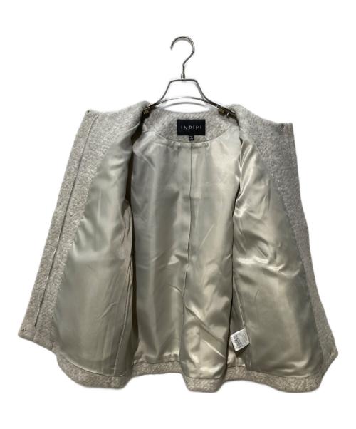 INDIVI（インディヴィ）INDIVI (インディヴィ) ループジャージ ノーカラーコート ベージュ サイズ:36の古着・服飾アイテム