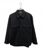 AURALEEオーラリー）の古着「WOOL MAX GABAGINE SHIRT」｜ブラック