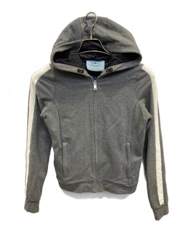 中古・古着通販】PRADA (プラダ) サイドラインジップパーカー グレー