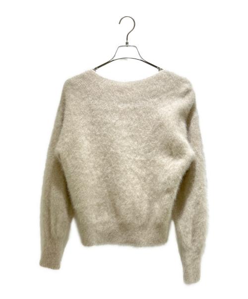CADUNE（カデュネ）CADUNE (カデュネ) ヤクオフショルニット アイボリー サイズ:38の古着・服飾アイテム