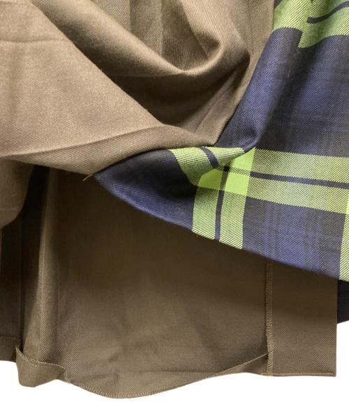 O'NEIL OF DUBLIN（オニールオブダブリン）O'NEIL OF DUBLIN (オニールオブダブリン) UNITED ARROWS (ユナイテッドアローズ) UNITED ARROWS別注キルトマキシスカ-ト グリーン サイズ:SIZE 36の古着・服飾アイテム