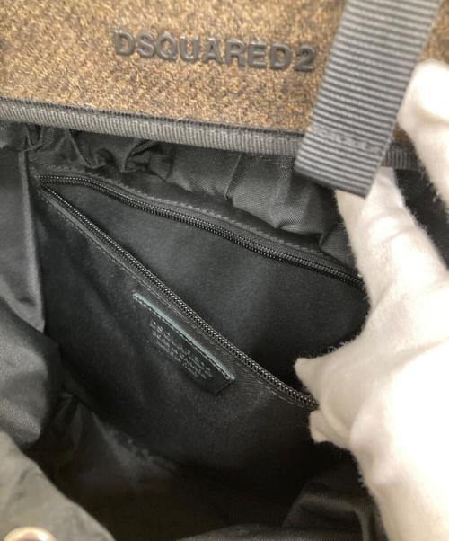 DSQUARED2（ディースクエアード）DSQUARED2 (ディースクエアード) マルチポケット バックパック ブラウンの古着・服飾アイテム