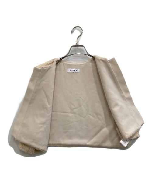 SACRA（サクラ）SACRA (サクラ) POODLE FUR SHORT GILET アイボリー サイズ:38の古着・服飾アイテム