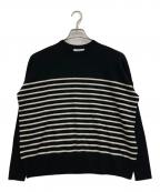 SACRAサクラ）の古着「EX.FINE MERINO BORDER TOP」｜ブラック