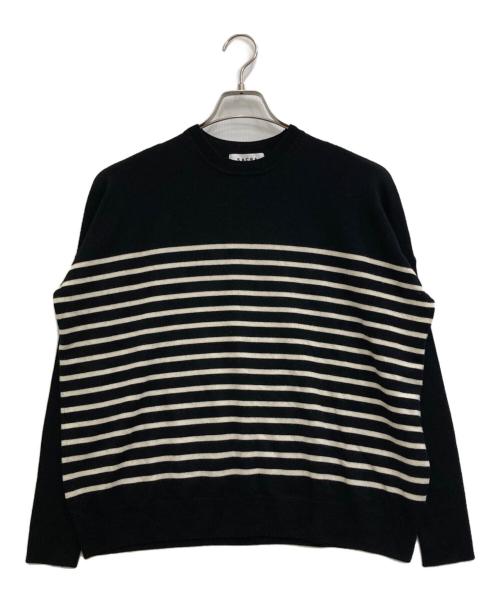 SACRA（サクラ）SACRA (サクラ) EX.FINE MERINO BORDER TOP ブラック サイズ:38の古着・服飾アイテム