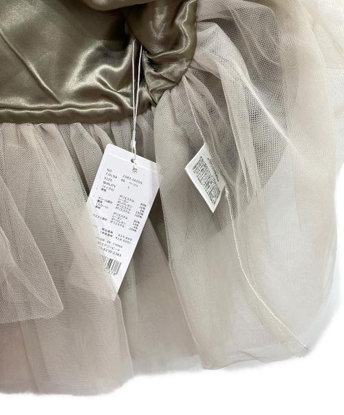 ANDRESD（アンドレスド）ANDRESD (アンドレスド) ピンストライプペプラムセットアップドレス ベージュ サイズ:Lの古着・服飾アイテム