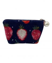 LOVERARY by FEILER（ラブラリー バイ フェイラー）の古着「ストロベリーポーチ」｜ネイビー