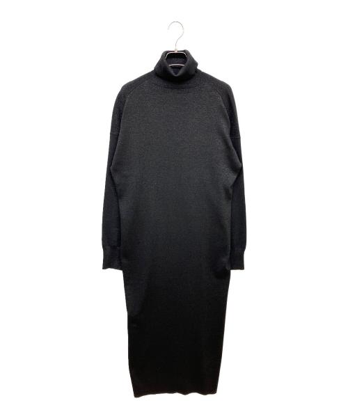 THREE DOTS（スリードッツ）THREE DOTS (スリードッツ) ベーシックセーター ドレス ブラック サイズ:S 未使用品の古着・服飾アイテム