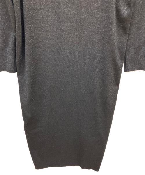 THREE DOTS（スリードッツ）THREE DOTS (スリードッツ) ベーシックセーター ドレス ブラック サイズ:S 未使用品の古着・服飾アイテム