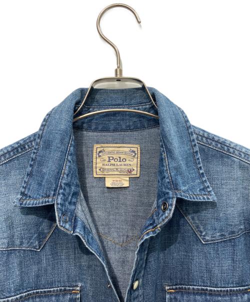 POLO RALPH LAUREN（ポロ・ラルフローレン）POLO RALPH LAUREN (ポロ・ラルフローレン) デニムシャツワンピース　211671417001 インディゴ サイズ:Mの古着・服飾アイテム