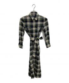 POLO RALPH LAUREN（ポロ・ラルフローレン）の古着「チェックベルテッドシャツワンピース」｜マルチカラー