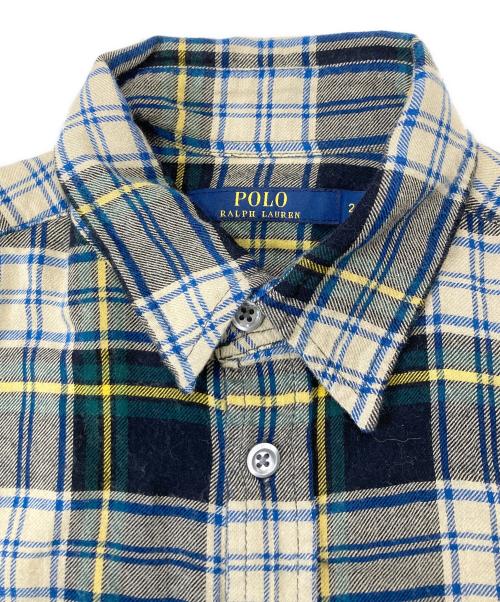 POLO RALPH LAUREN（ポロ・ラルフローレン）POLO RALPH LAUREN (ポロ・ラルフローレン) チェックベルテッドシャツワンピース マルチカラー サイズ:2（155/84A）の古着・服飾アイテム