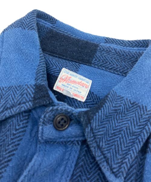 MOMOTARO JEANS（桃太郎ジーンズ）MOMOTARO JEANS (桃太郎ジーンズ) チェックシャツ ブルー サイズ:SIZE 38の古着・服飾アイテム
