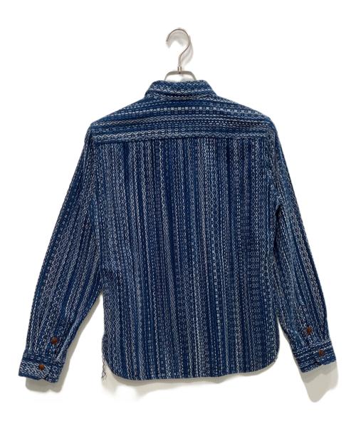 STUDIO D'ARTISAN（ステュディオダルチザン）STUDIO D'ARTISAN (ステュディオダルチザン) カセ染め刺し子シャツ ネイビー サイズ:36の古着・服飾アイテム