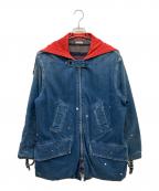 KAPITALキャピタル）の古着「ランバーガールペイント デニム コート」｜インディゴ