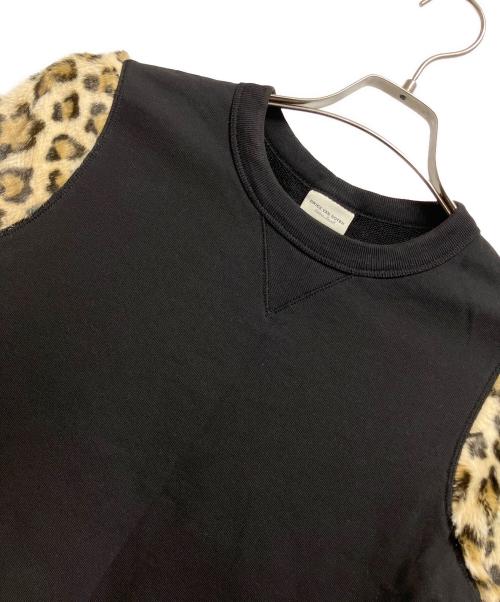 DRIES VAN NOTEN（ドリスヴァンノッテン）DRIES VAN NOTEN (ドリスヴァンノッテン) ファースリーブスウェット ブラック サイズ:Extra Smallの古着・服飾アイテム