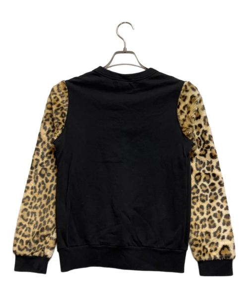 DRIES VAN NOTEN（ドリスヴァンノッテン）DRIES VAN NOTEN (ドリスヴァンノッテン) ファースリーブスウェット ブラック サイズ:Extra Smallの古着・服飾アイテム