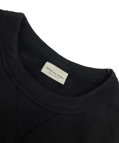 DRIES VAN NOTEN（ドリスヴァンノッテン）DRIES VAN NOTEN (ドリスヴァンノッテン) ファースリーブスウェット ブラック サイズ:Extra Smallの古着・服飾アイテム