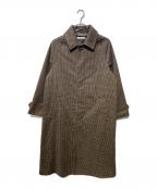 WYM LIDNMウィム バイ リドム）の古着「WOOLY HERRINGBONE BALMACAAN COAT」｜アッシュブラウン