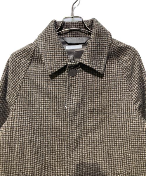 WYM LIDNM（ウィム バイ リドム）WYM LIDNM (ウィム バイ リドム) WOOLY HERRINGBONE BALMACAAN COAT アッシュブラウン サイズ:Ｓの古着・服飾アイテム