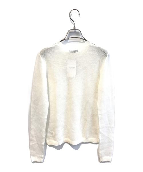 Noble（ノーブル）Noble (ノーブル) ファインアルパカウールシアーニット　24080240524140 ホワイト サイズ:FREE 未使用品の古着・服飾アイテム