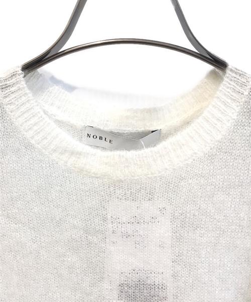 Noble（ノーブル）Noble (ノーブル) ファインアルパカウールシアーニット　24080240524140 ホワイト サイズ:FREE 未使用品の古着・服飾アイテム