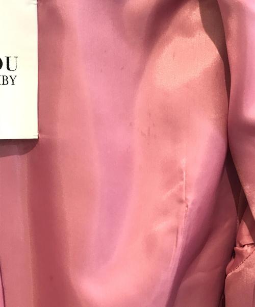 Loulou Willoughby（ルルウィルビー）Loulou Willoughby (ルルウィルビー) カルゼペプラムジャケット　212420-10-120-41-010 ピンク サイズ:1 未使用品の古着・服飾アイテム