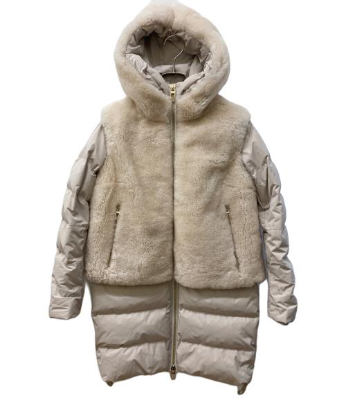 DUNO（デュノ）DUNO (デュノ) DEA ダウンコート アイボリー サイズ:38の古着・服飾アイテム