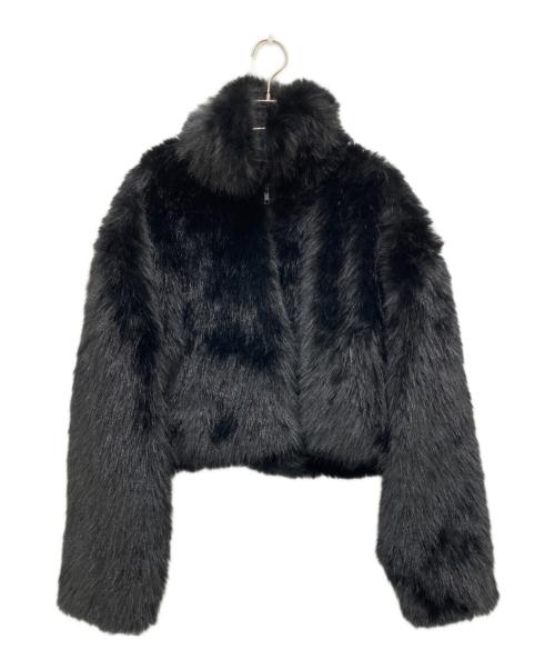 LVEU.（ラブユ）LVEU. (ラブユ) Faux fur short jacket ブラック サイズ:Fの古着・服飾アイテム