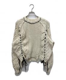 MAISON SPECIAL（メゾンスペシャル）の古着「Hand Stitch Popcorn Cable Knit」｜ベージュ