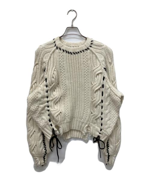 MAISON SPECIAL（メゾンスペシャル）MAISON SPECIAL (メゾンスペシャル) Hand Stitch Popcorn Cable Knit ベージュ サイズ:Freeの古着・服飾アイテム