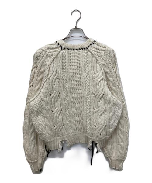 MAISON SPECIAL（メゾンスペシャル）MAISON SPECIAL (メゾンスペシャル) Hand Stitch Popcorn Cable Knit ベージュ サイズ:Freeの古着・服飾アイテム