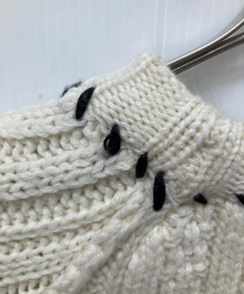 MAISON SPECIAL（メゾンスペシャル）MAISON SPECIAL (メゾンスペシャル) Hand Stitch Popcorn Cable Knit ベージュ サイズ:Freeの古着・服飾アイテム