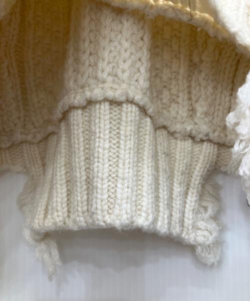 MAISON SPECIAL（メゾンスペシャル）MAISON SPECIAL (メゾンスペシャル) Hand Stitch Popcorn Cable Knit ベージュ サイズ:Freeの古着・服飾アイテム