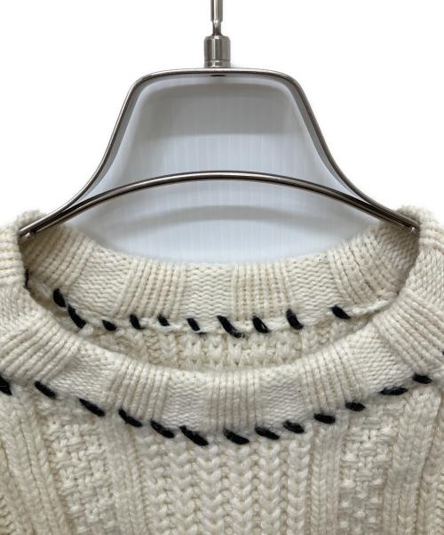 MAISON SPECIAL（メゾンスペシャル）MAISON SPECIAL (メゾンスペシャル) Hand Stitch Popcorn Cable Knit ベージュ サイズ:Freeの古着・服飾アイテム