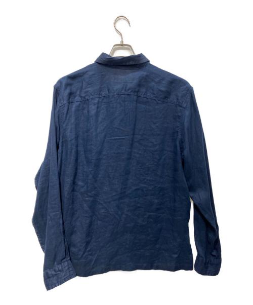 POLO RALPH LAUREN（ポロ・ラルフローレン）POLO RALPH LAUREN (ポロ・ラルフローレン) リネンシャツジャケット ネイビー サイズ:Lの古着・服飾アイテム