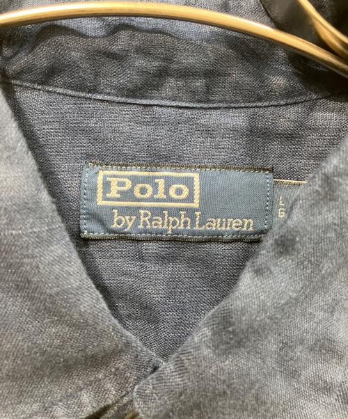 POLO RALPH LAUREN（ポロ・ラルフローレン）POLO RALPH LAUREN (ポロ・ラルフローレン) リネンシャツジャケット ネイビー サイズ:Lの古着・服飾アイテム