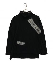 YOHJI YAMAMOTO（ヨウジヤマモト）の古着「モックネックカットソー」｜ブラック
