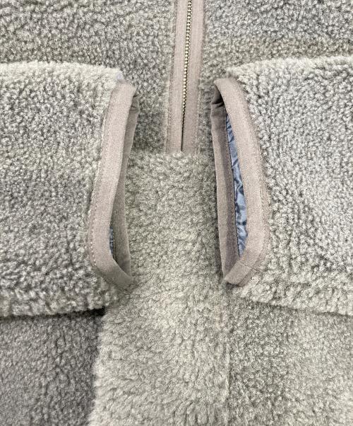 mizuiro-ind（ミズイロインド）mizuiro-ind (ミズイロインド) ボアブルゾン グレー サイズ:FREEの古着・服飾アイテム