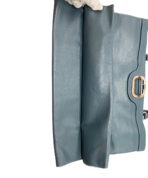 Roger Vivier（ロジェ ヴィヴィエ）Roger Vivier (ロジェ ヴィヴィエ) レザーハンドバッグ ブルーの古着・服飾アイテム
