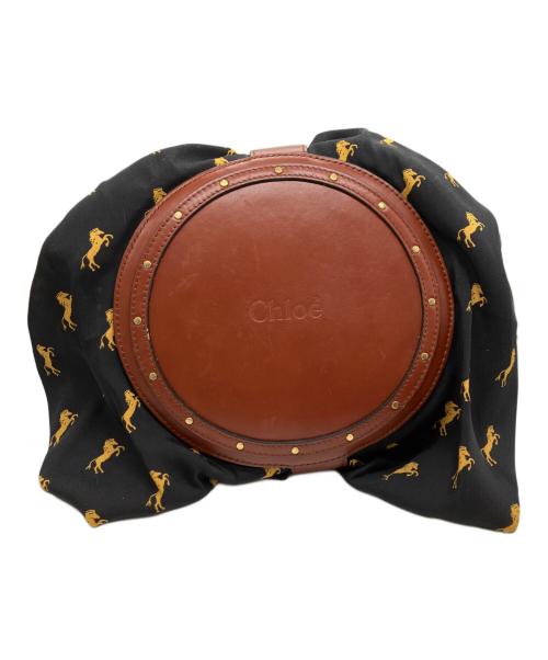 Chloe（クロエ）Chloe (クロエ) パニエバスケットバッグ ブラウン×ブラックの古着・服飾アイテム